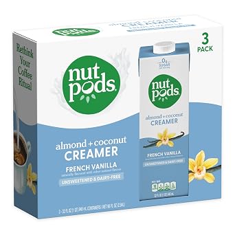 nutpods unsweetened French Vanilla Dairy-Free Coffee Creamer - 32oz 6-Pack