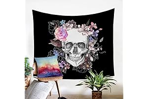 Passionsure Sugar Skull Tapestry - Halloween Night Trippy Wall Art