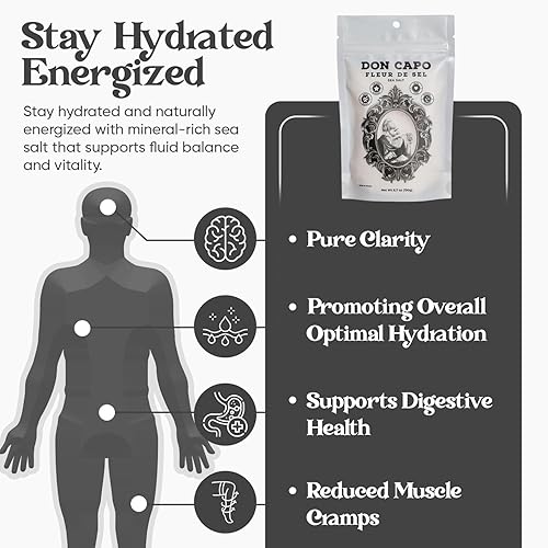 Miniatura 4 de Don Capo Fleur de Sel - Sal marina de primera calidad, pura y cosechada naturalmente, perfecta para espolvorear en platos, textura ligera, escamosa,