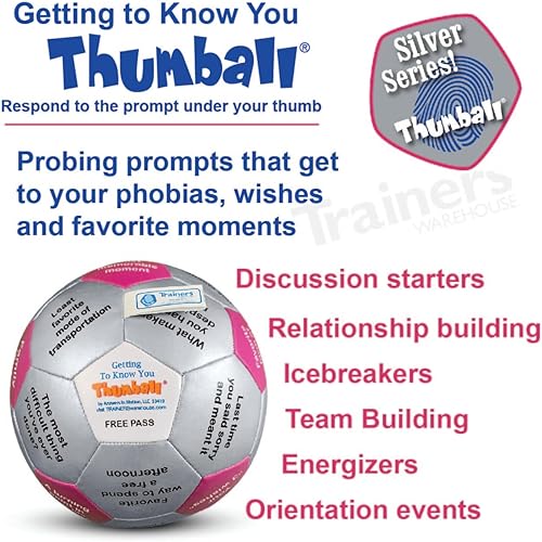 Miniatura 2 de Trainers Warehouse Colección Thumball de 6 pulgadas, 32 indicaciones para conversación, formación de equipos, relación y entrenamiento