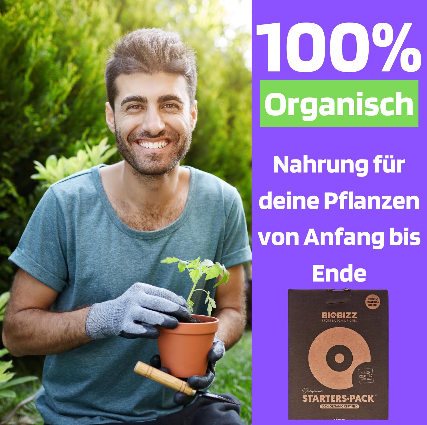 Starter Pack Biobizz Dünger Set | Starterset GrowSet Indoor | Naturdünger | Flüssiger | Wachstum und Blüte | 100 % organisch | Für 10–30 Pflanzen | Für Anfänger geeignet | Einfache Anwendung