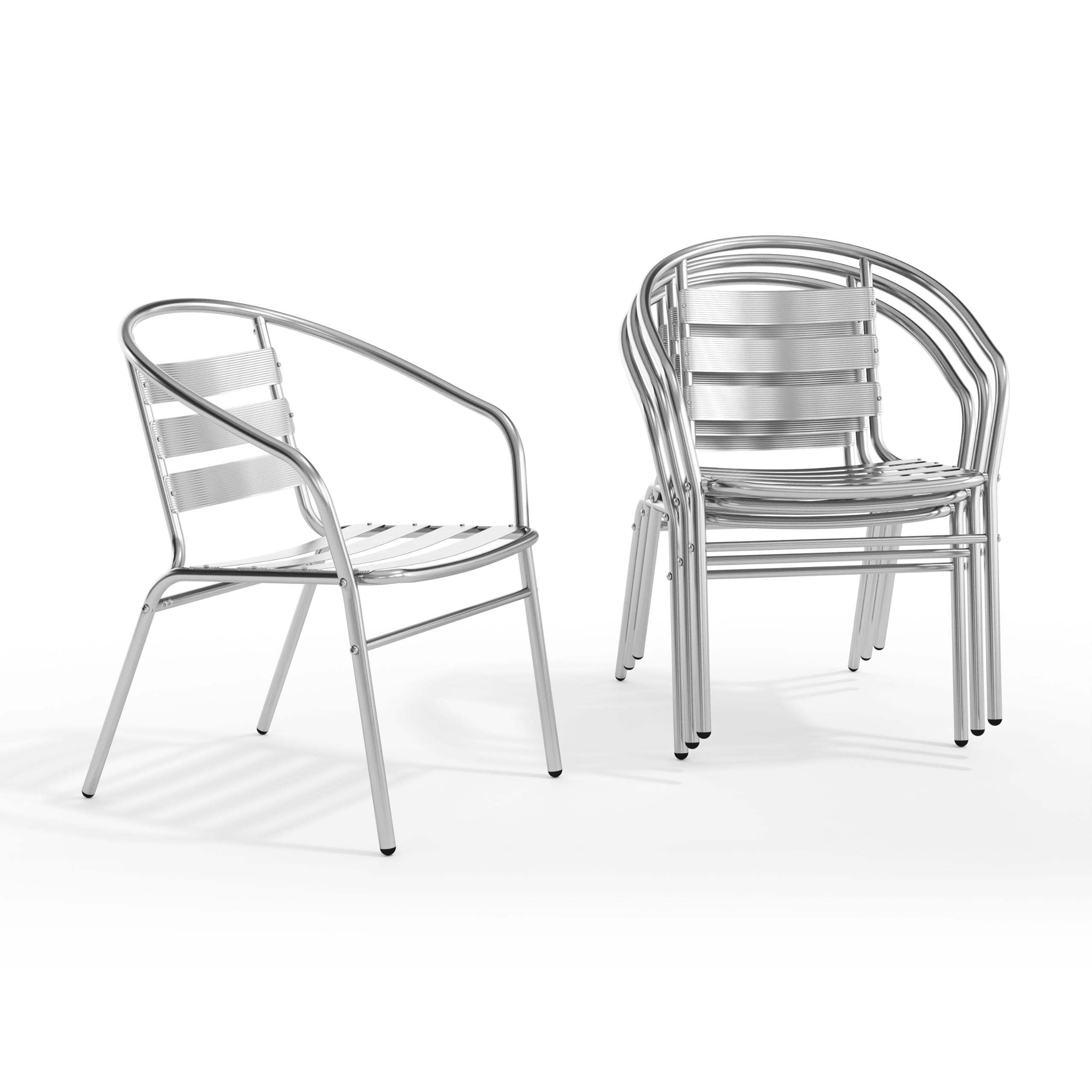Amazon.com: Flash Furniture Lila 4 Pack Commercial Aluminum Indoor