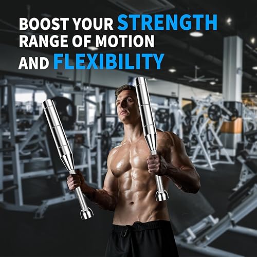 Miniatura 5 de Adjustable Macebell, 68-in-1 Indian Club Weighted for Strength Training (6.68.81113.215.417.619.822LBs), Shoulder & Grip Workouts, Progressive