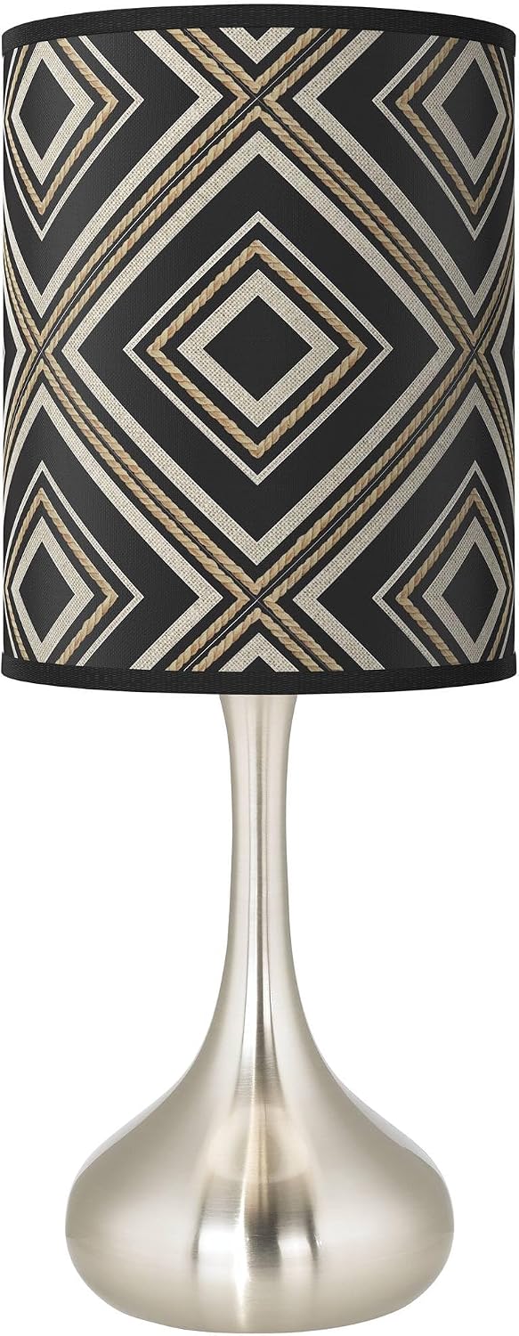 Giclee Glow Rhythm Giclee Droplet Table Lamp with Print Shade