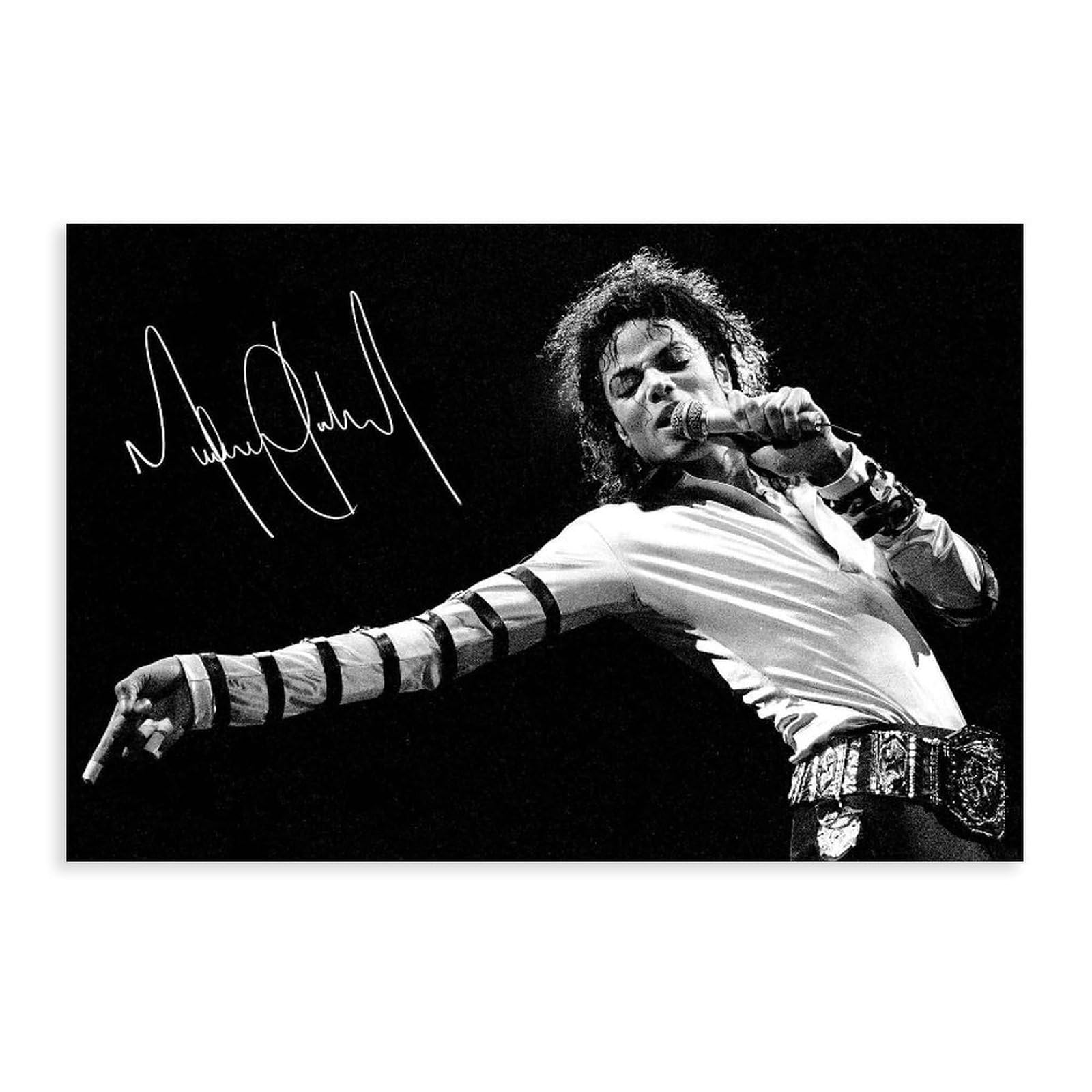 Poster Michael Jackson Su Tela 40x60 Cm - Decorazione Moderna Per Camera E Ufficio, Stampa Alta Qualità
