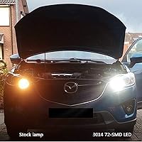 Vista 3 de PHINLION Focos LED Superbrillantes 3014 72-SMD P13W 12277 SH23W 6000K Color Blanco Xenón para Luces de Marcha Diurna de Camaro 2010 2011, Juego de 2