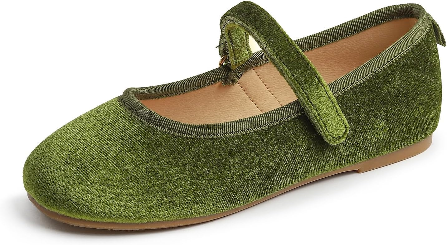 Green Velvet Loop Maryjane