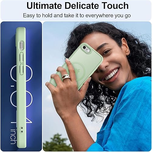 Vista 783 de MOCCA - Funda magnética resistente para iPhone 11 de 6.1 pulgadas, compatible con MagSafe, protector de pantalla de vidrio + protector de lente