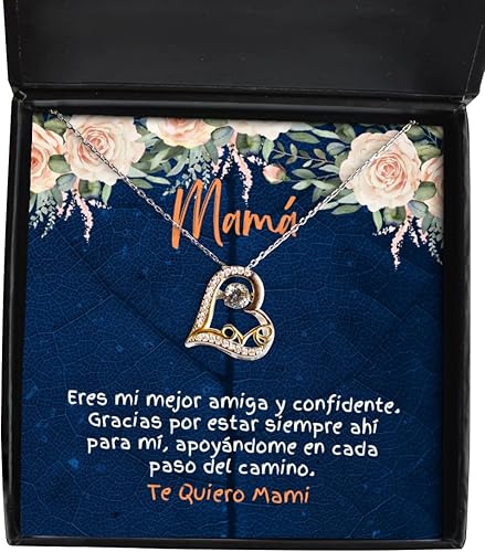 Regalo para mami Eres mi mejor amiga y confidente en cada paso del camino - Pendiente, cadena, collar para mi madre