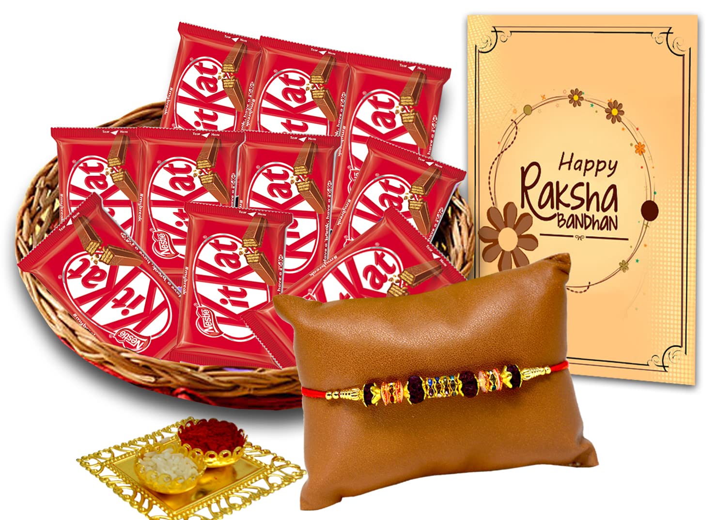 Midiron Rakhi for Brother| Rakhi Gift for Brother | Rakhi Gift Set | Rakhi Chocolate gift pack for Brother | Chocolate, Card, Rakhi with Roil Gift Set (Pack 4)