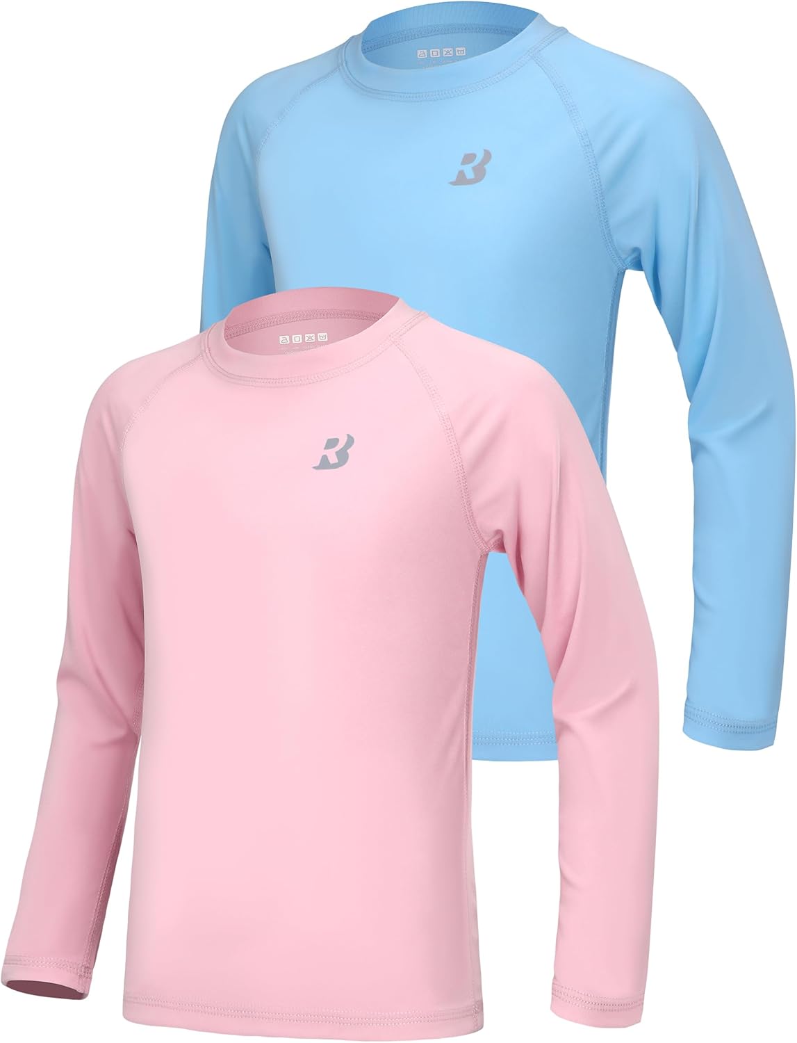 Roadbox Boys Rash Guard Swim Shirt UPF 50+ Long Sleeve Sun Protection Shirts, Kids UV Athletic Beach Quick Dry Rashguard