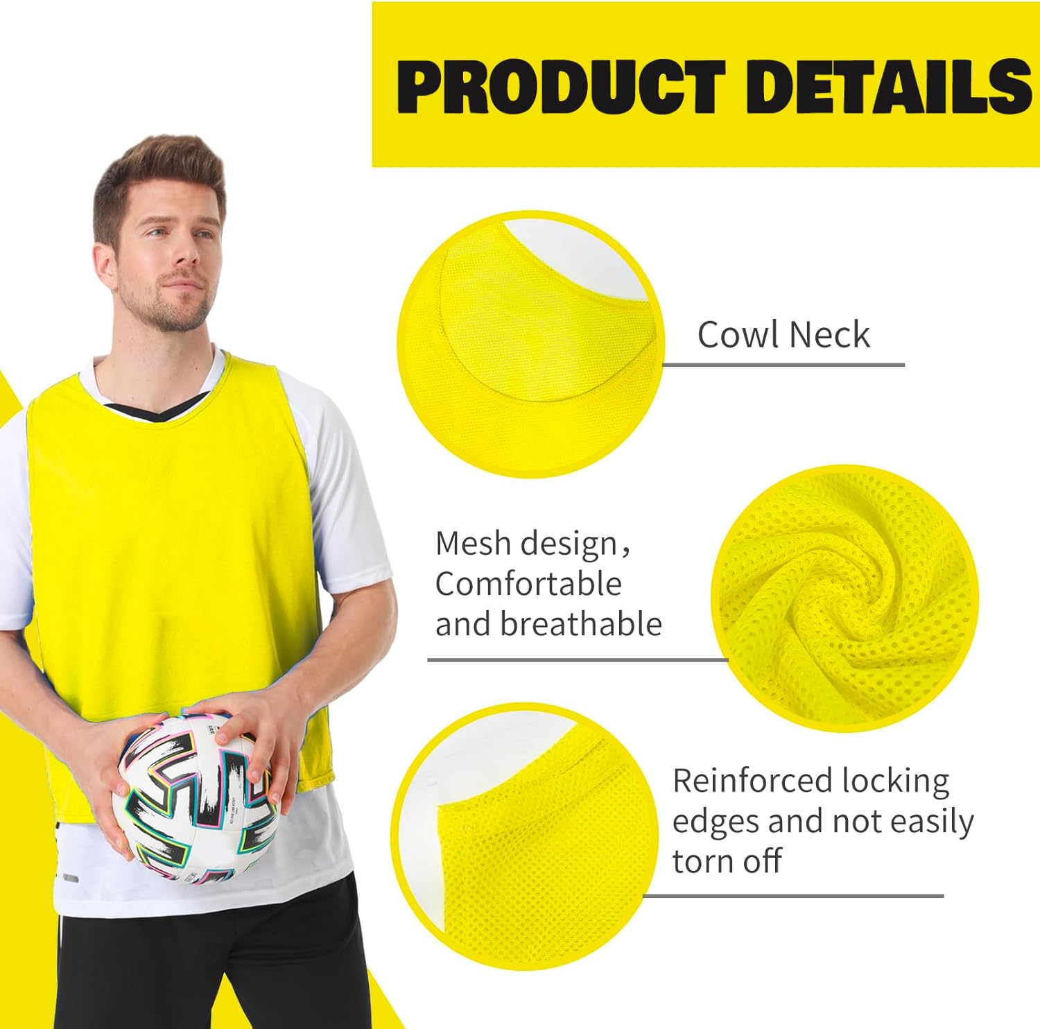 12/24/48PCS Pinnies Youth Team Pennies for Sports Kids and Scrimmage Vests for Soccer Basketball Jersey Practice - Image 2