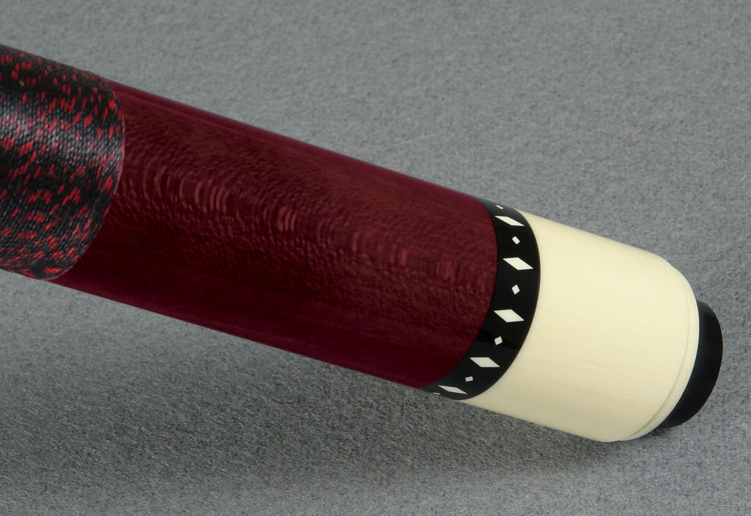 McDermott Lucky L6 Pool Billiard Cue, Irish Linen Wrap, 13 mm Cue Tip, 3/8"-10 Joint, with Soft Case w/Embroidered Clover Logo