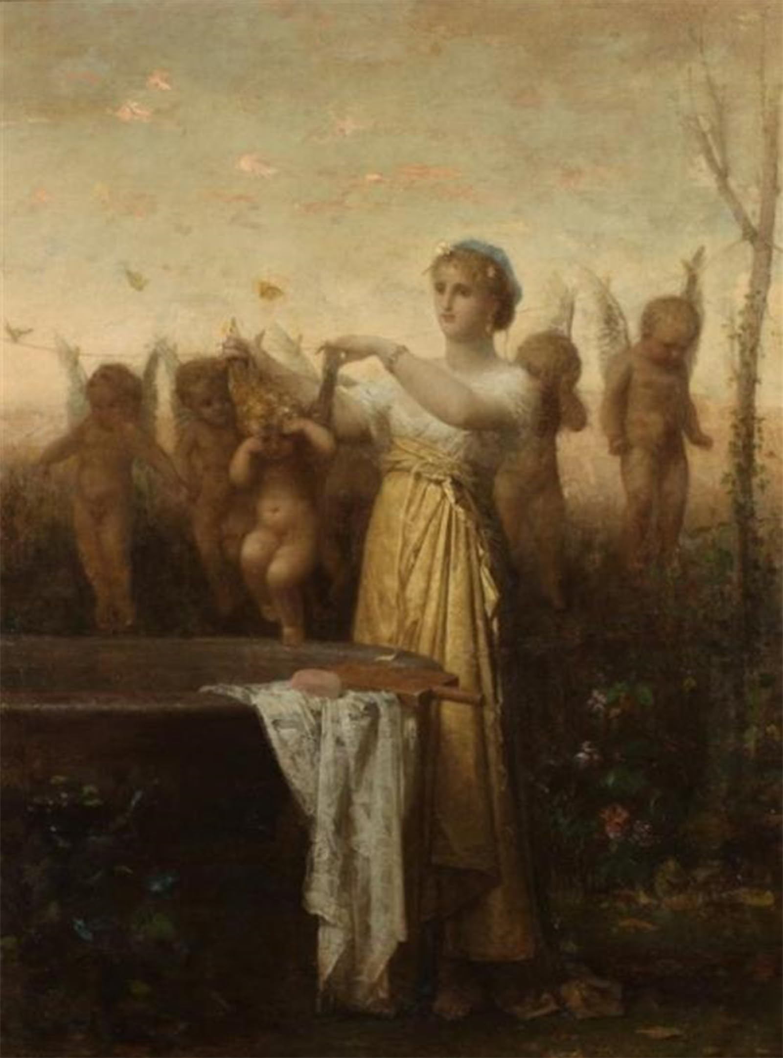 ARTXLXXBN Famous Print Painting Colorful Art Print St. Raphael Jean-Louis Hamon Canvas Art Decorations for Home Decor 60x90cm
