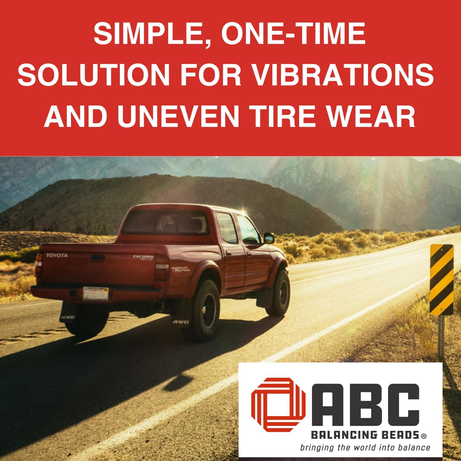 ABC Balancing Beads | Complete Tire, Wheel and Axle Assembly Balance for Full Size Pick Up Trucks, Off-Road Vehicles and SUVs | DIY Kit with 4-10oz Bags (40oz) Balancing Beads, 4 Valve Cores, 4 Caps