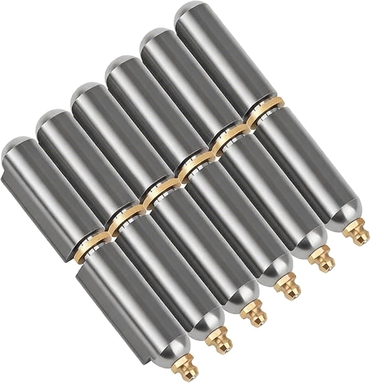 6 Pack 4 Inch Heavy Duty Weld on Bullet Hinge, Weldable Barrel Hinges Replacement Parts for Metal Gate, Swing Door and Trailer Ramp