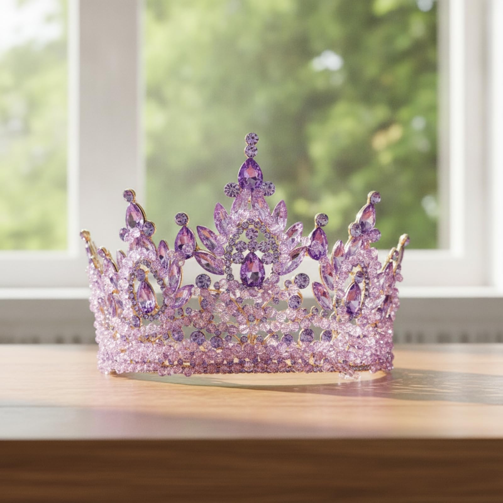 Colcolo Corona Donna Tiara Gioiello Accessorio Testa Diadema con Montatura in Lega Design Tridimensionale Adatta per Matrimonio Recite Cosplay Servizi Fotografici