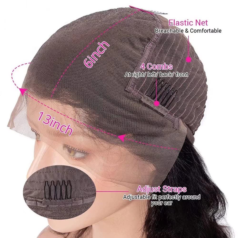 Imeya 18 Inch Ombre Highlight Blonde Brown Lace Front Wigs Human Hair 13x6 Transparent Lace Front Wigs Deep Curly Wig for Black Women Glueless 150% Density Brazilian Hair Pre Plucked with Baby Hair