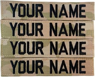 JSM Auto 4 Pieces Army Multicam OCP Name or Army Tape, Sew on or with Hook Fastener, Customized (SB)