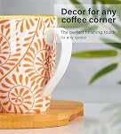 ONEMORE Coffee Mugs Set of 6, 12 oz Porcelain Coffee Cup Set with Handles, Ceramic Mugs for Latte Cappuccino Tea Cocoa, Microwavable Dishwasher and Oven Safe, Assorted Colors