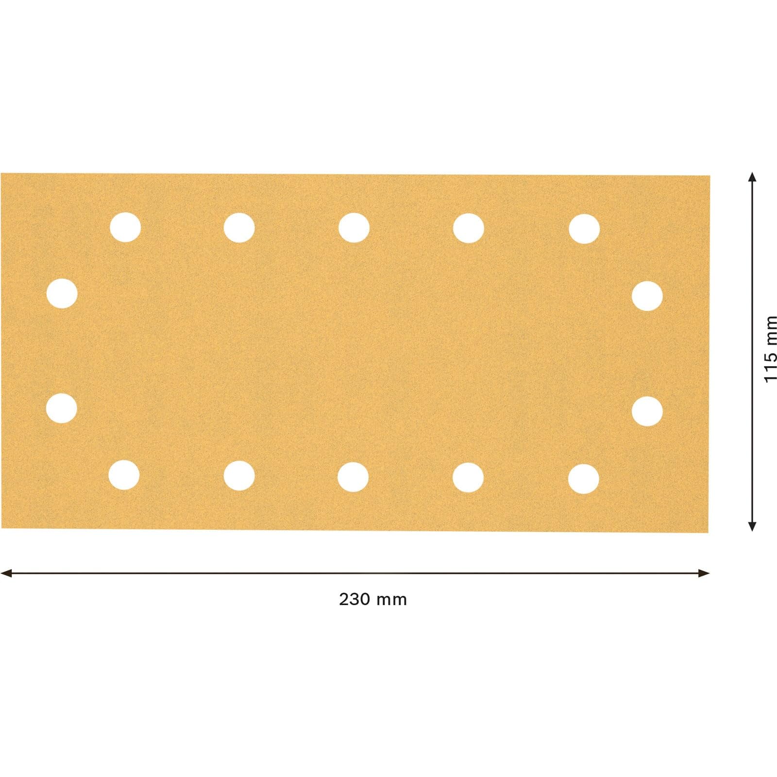 Bosch Professional 50x Carte abrasive Expert C470 con 14 fori (per Legno duro, Vernice su legno, 115x230 mm, Grana 120, accessorio Levigatrice orbitale)