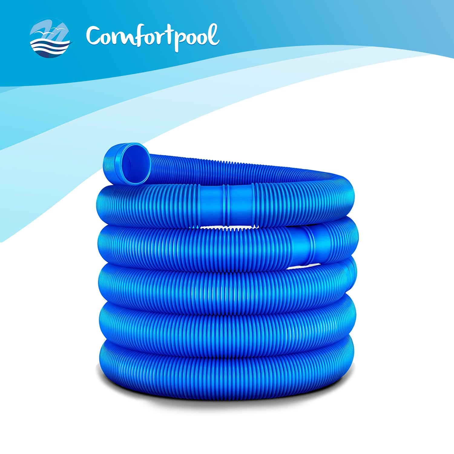 Tubo per piscina da 32 mm (5 metri di lunghezza), con manicotto, collegamento liscio, ritagliabile al metro, tubo flessibile per piscina
