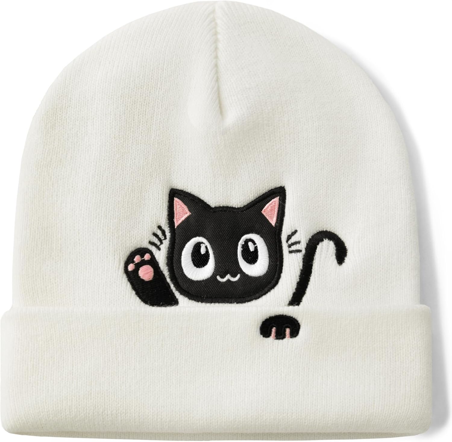 Cat Beanie Hats for Women Cute Cat Lovers Gifts Women's Winter Animal Knitted Hats for Girls