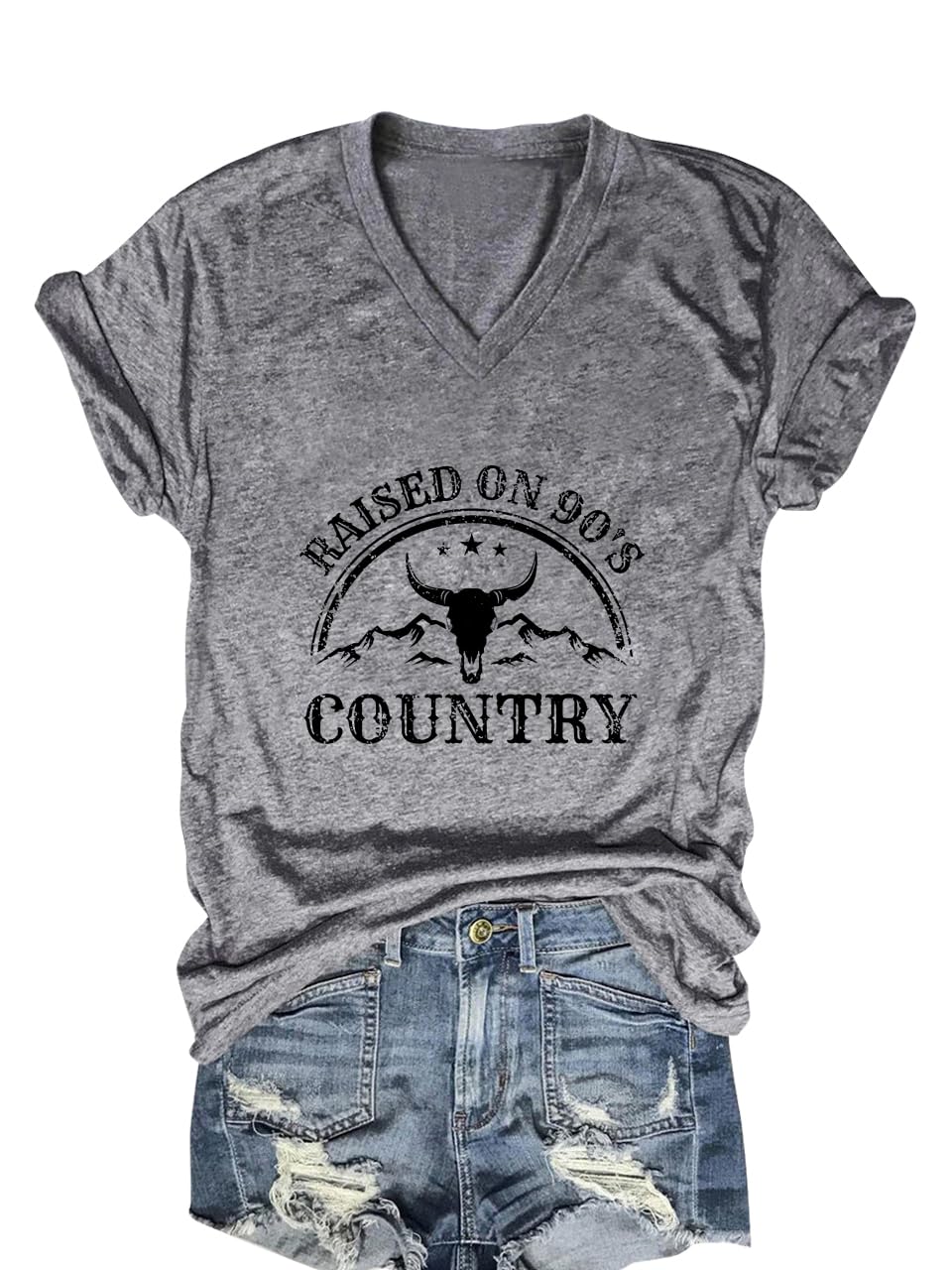 Women Summer Beach Tops Trees Print V Neck Short Sleeve Coconut Tree T Shirt Funny Graphic Tees