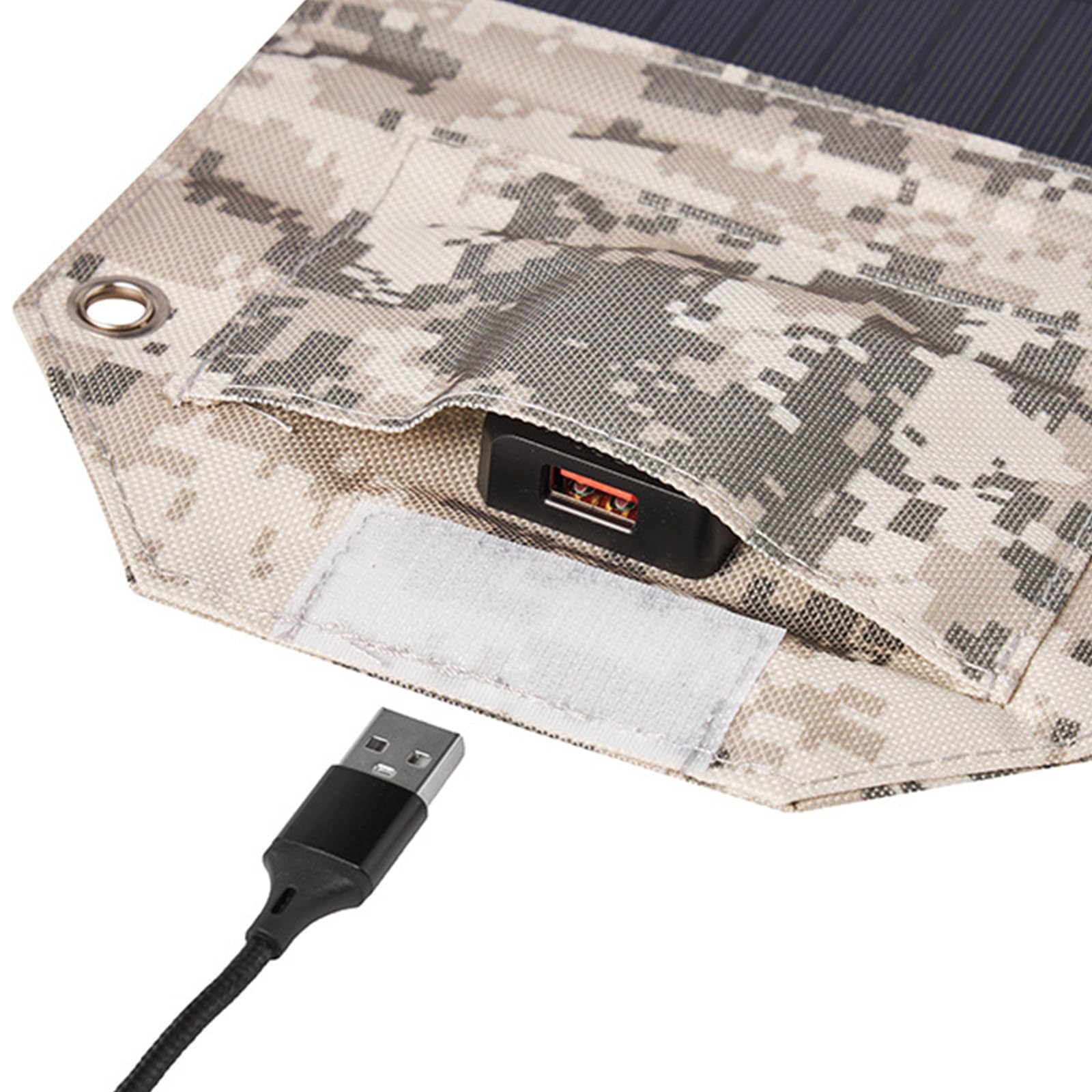 Placa solar plegable de 8 W, 5 V, fuente de alimentación para exteriores, placas de carga solar para carga de emergencias de camping