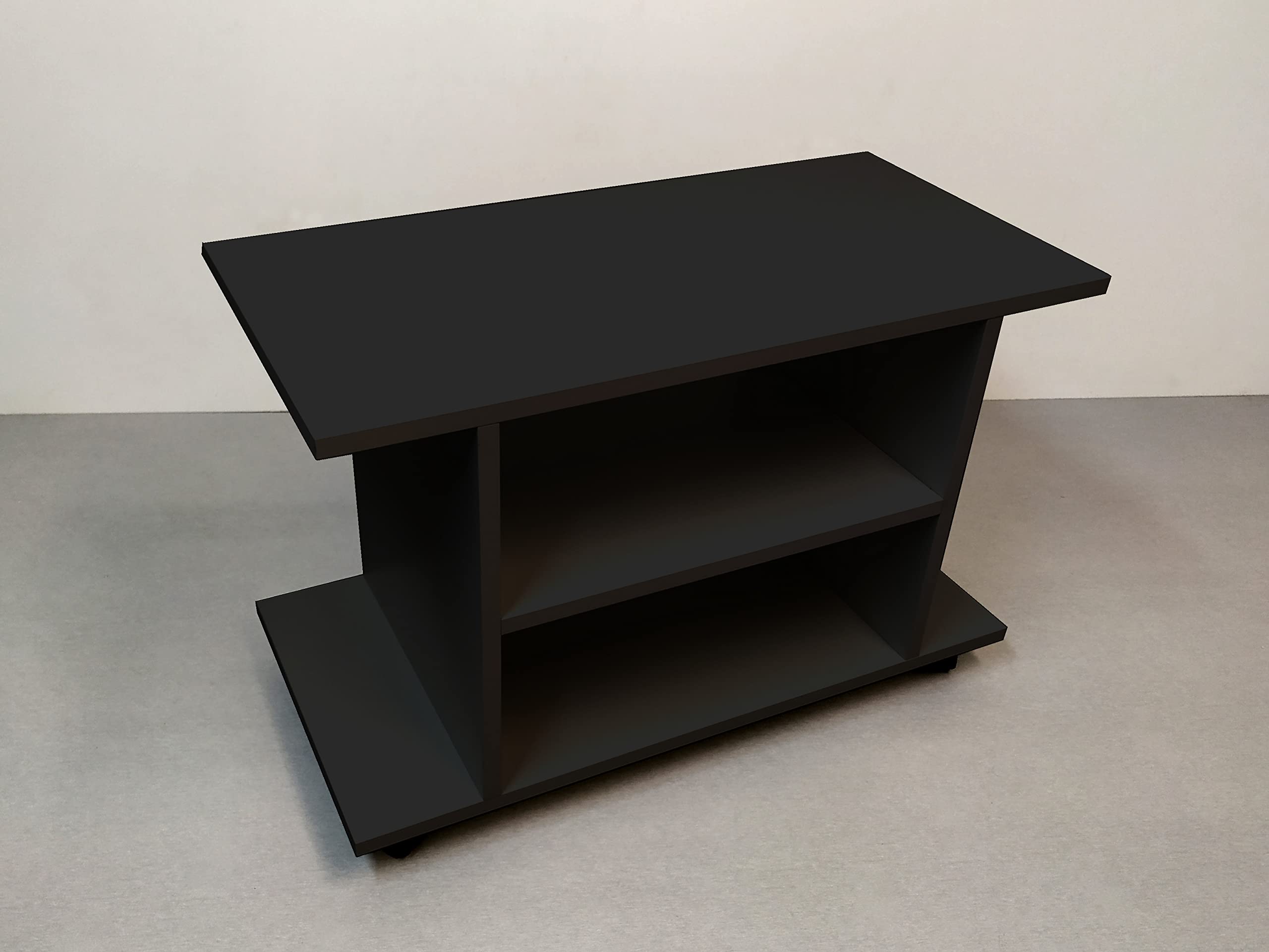 Henor Tavolo su Ruote. Legno 80 x 40 x 52.5 cm. Con Rotazione 360 e Freno. Grafite
