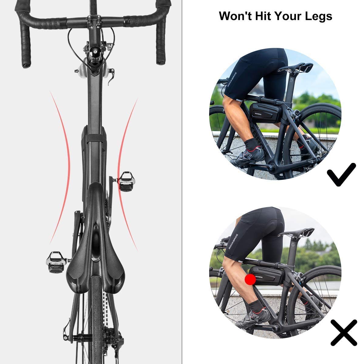 Borsa Per Bici ROCKBROS - Impermeabile, Per Telaio Triangolo, Capacità 1.5L O 2.5L - Foto 5