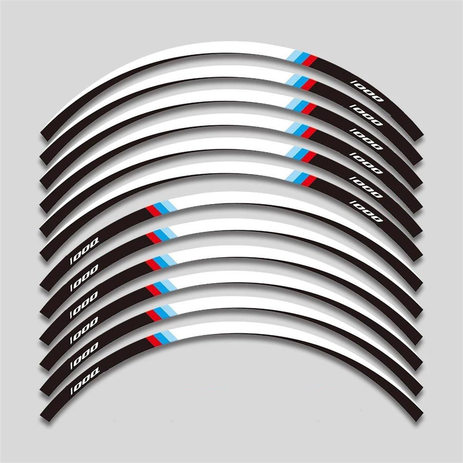 Reflective Motorcycle Wheel Sticker Inside Rim Decals Stripe Tape for BMW S1000XR S1000 XR S 1000XR S1000xr Decorative(Color8)