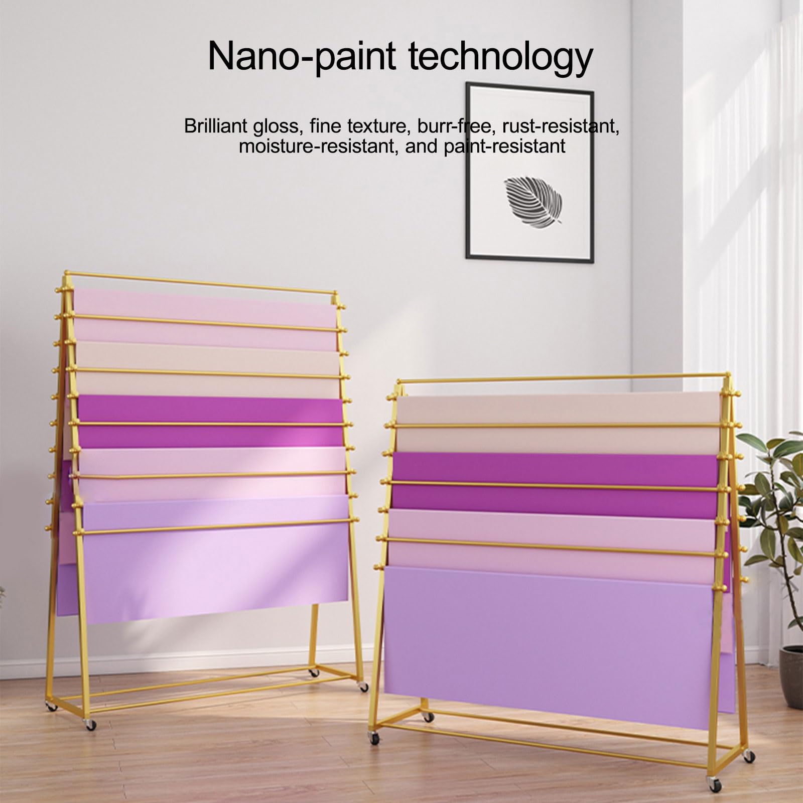 Metalowy stojak na tkaninę, organizer na szpulę, stojak dla łatwego dostępu, metalowy stojak ścienny na szpule druciane, szaliki i ręczniki (czarny 120 cm x 160 cm) idealne rozwiązanie do