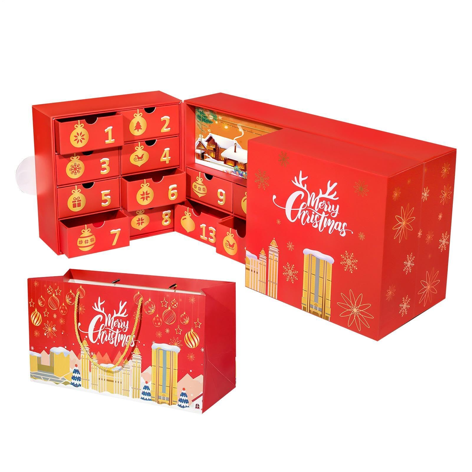 Vacía De Adviento Navideño 24 Compartimentos Vacíos Rellenables