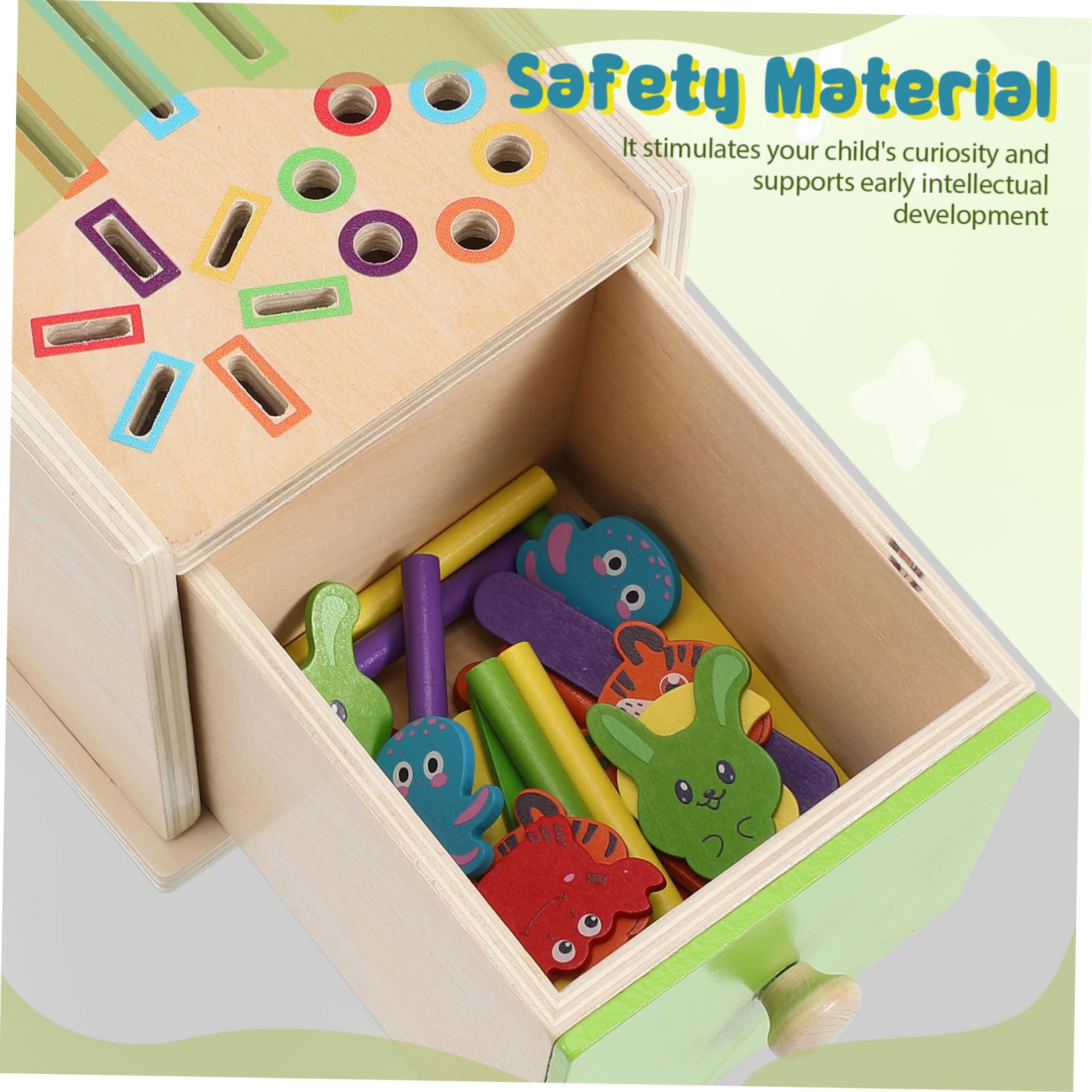 SOLUSTRE Juguete de Madera para Clasificación de Formas Montessori, 1 Juego