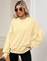 Vista 3 de ZHENWEI Sweatshirts for Women Crewneck Pullover Sweaters with Pockets