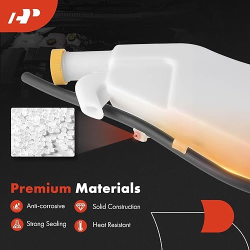 Miniatura 5 de A-Premium Tanque de depósito de recuperación de desbordamiento de refrigerante del motor [con tapa y tubería] Compatible con Nissan Sentra 2013-2019