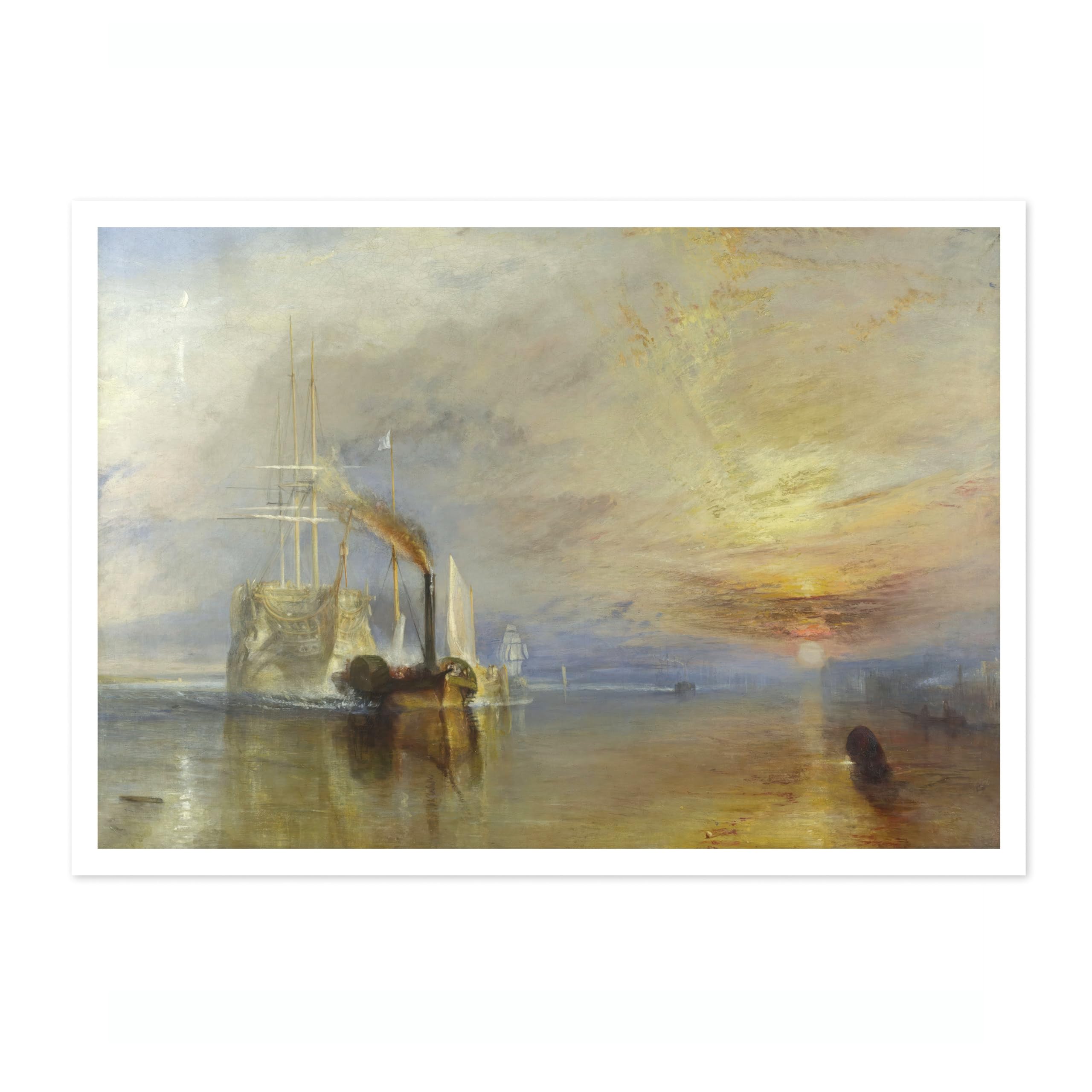 The Fighting Temeraire Joseph Mallord William Turner Print, Classic Art Painting Print, Romanticism Art Exhibition Wall Art, Vintage Home Decor Picture, 50x70cm (Print Only) - 50x70cm โ image 1