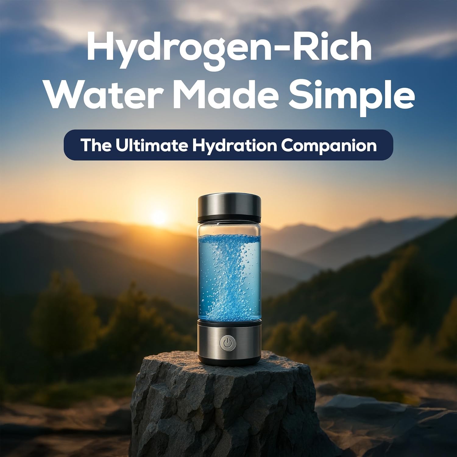 2026 Newly Updated Hydrogen Water Bottle Generator – 420ml Portable Hydrogen Water Ionizer with SPE/PEM Technology – Hydrogen Water Machine – High Hydrogen Concentration 1100–1680 PPB