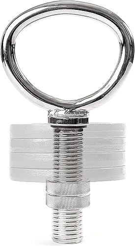 NewMe Fitness Mango de pesas rusas ajustables para entrenamiento de fuerza, pesas rusas para discos de peso, entrenamiento en casa o gimnasio,