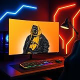 CRUA Monitor De Jogos Curvo De 32", 2K Qhd 2560X1440P, Monitores De Computador De 144 Hz/165 Hz, 99% Srgb, Freesync, Luz Azul Baixa, Tela Va 1800R, Hdmi 1.4/Dp 1.2, Montável Em Parede - Preto — imagem 8