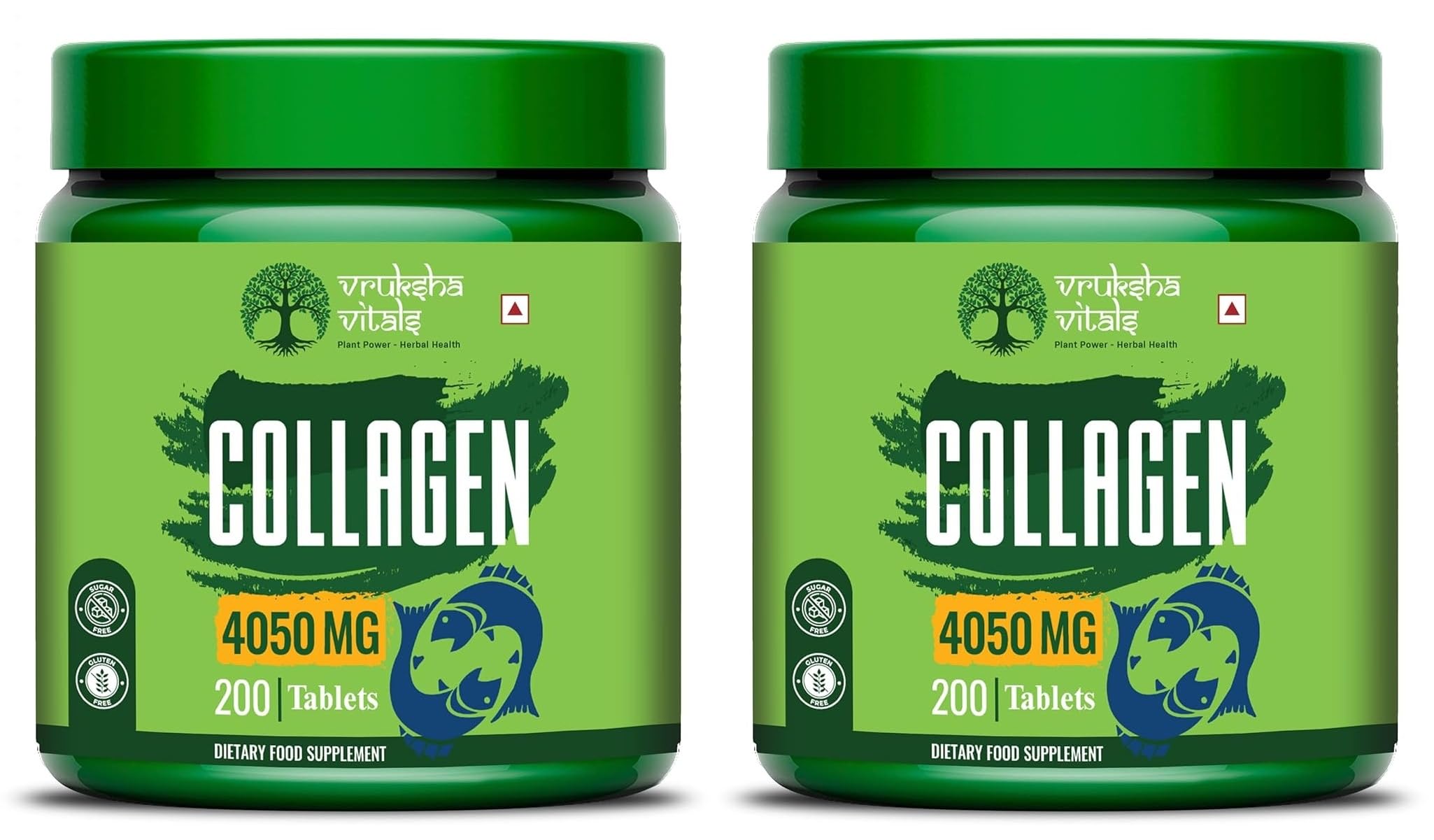 Vruksha Vitals Marine Collagen 4050 mg -with Vitamin E, Vitamin C and Hyderonic Acid Marine Collagen Powder Tablets/Capsules Supplement x Pack of 2 (B0CLYJSRV9) Amazon Price History, Amazon Price Tracker