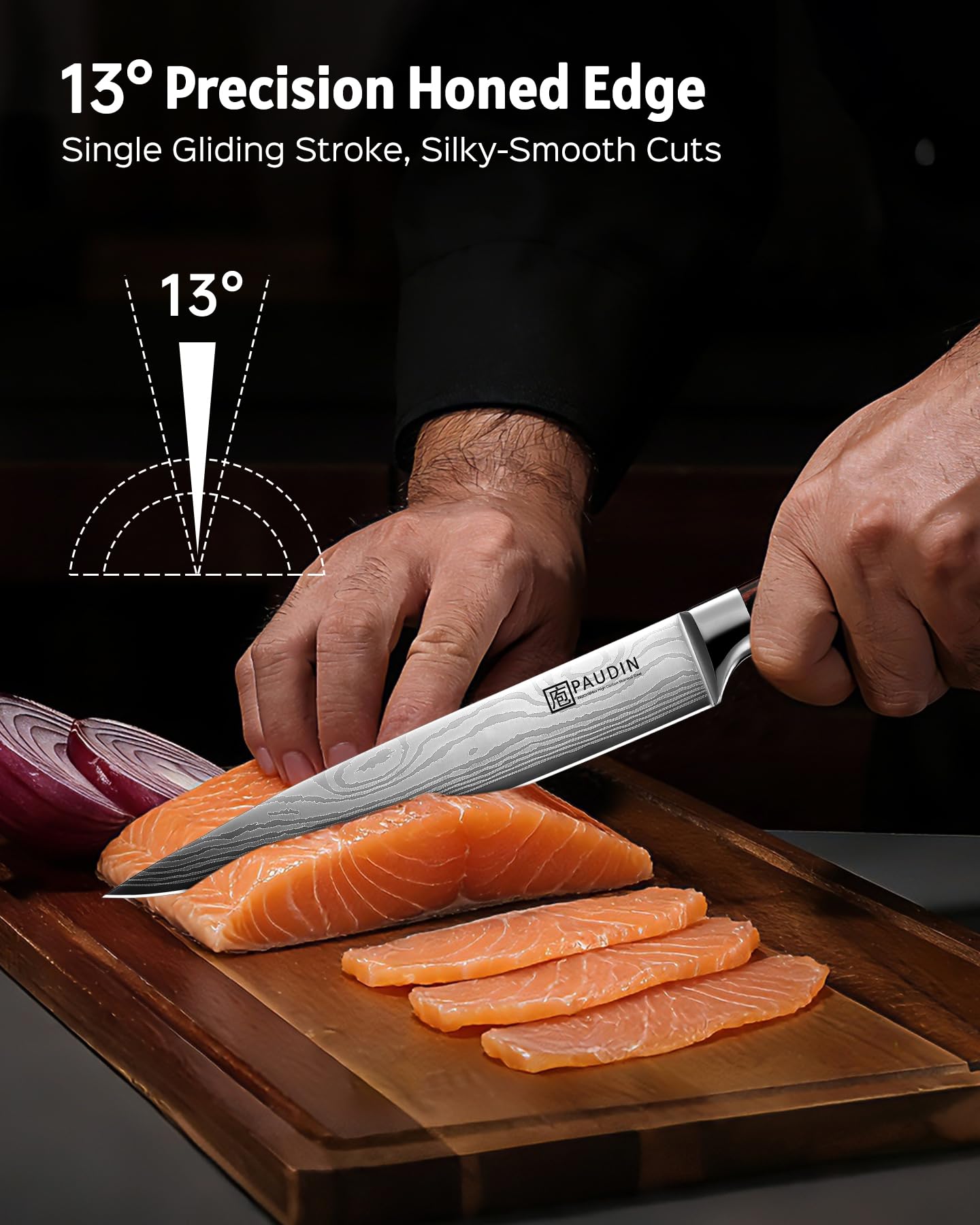 PAUDIN Carving Knife 8 inch, Ultra Sharp Brisket Slicing Knives — Amazon image 3