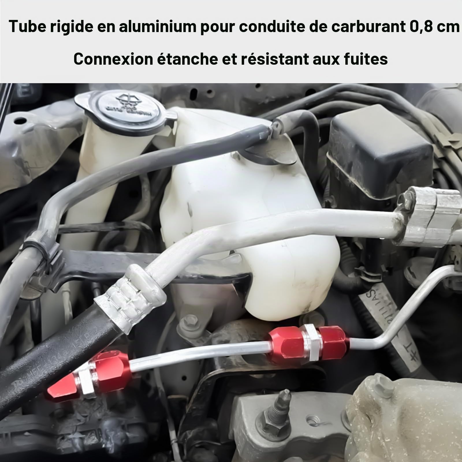 Tuyau de carburant rigide en aluminium OD de 0,6 cm - 7,6 m - Grade 1060 - Pour ligne de frein, ligne de gaz en métal, équipement de réfrigération