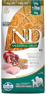 Heads Up For Tails Farmina N&D Ancestral Grain Selection Dry Dog Food, Adult Medium & Maxi Breed, Chicken and Pomegranate ... Price In India