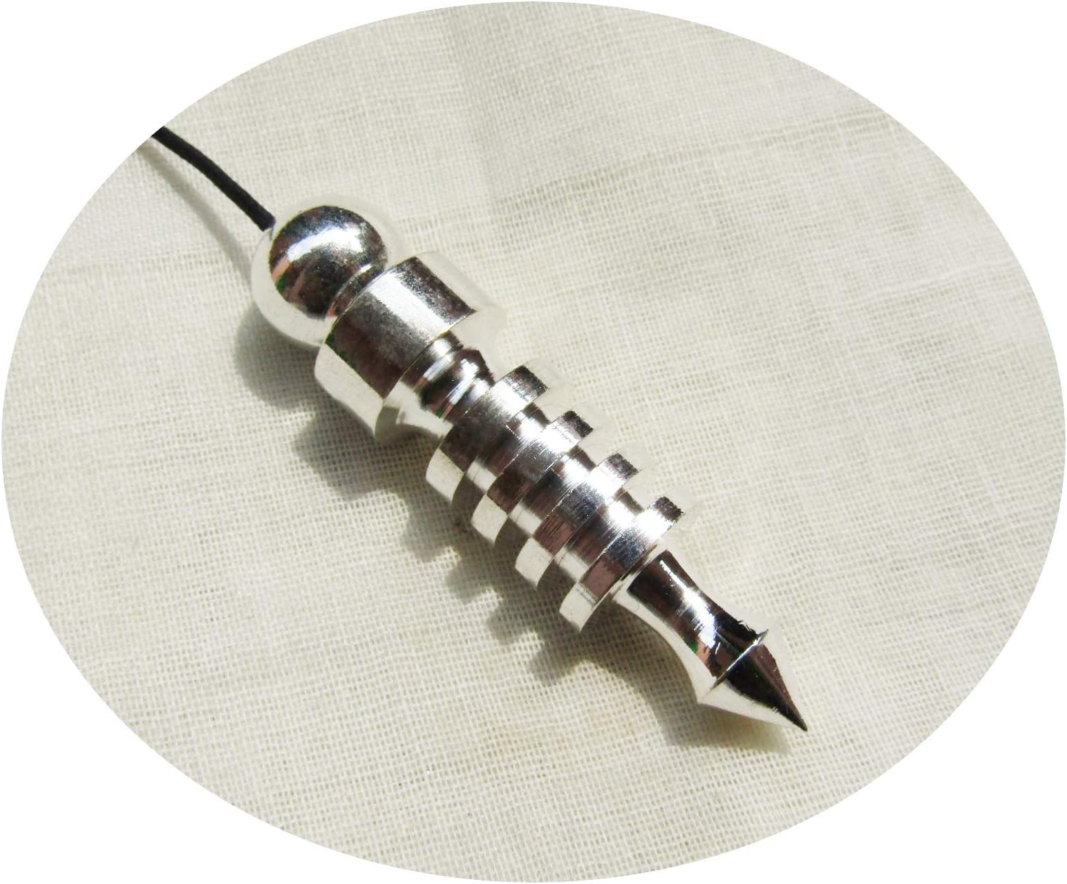 Brass Chamber Isis 4 Disc Metal Healing Pendulum Silver Plated Reiki Meditation Healing Dowsing.