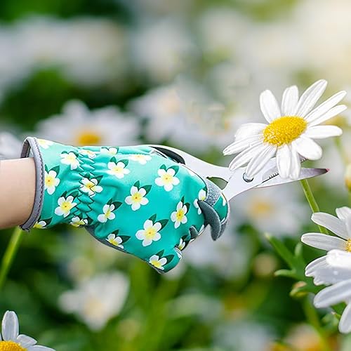 Miniatura 5 de Jamo Homzi Guantes de trabajo de deshierbe de jardinería, guante de cuero para el jardín para las mujeres a prueba de espinas ninguna puñalada