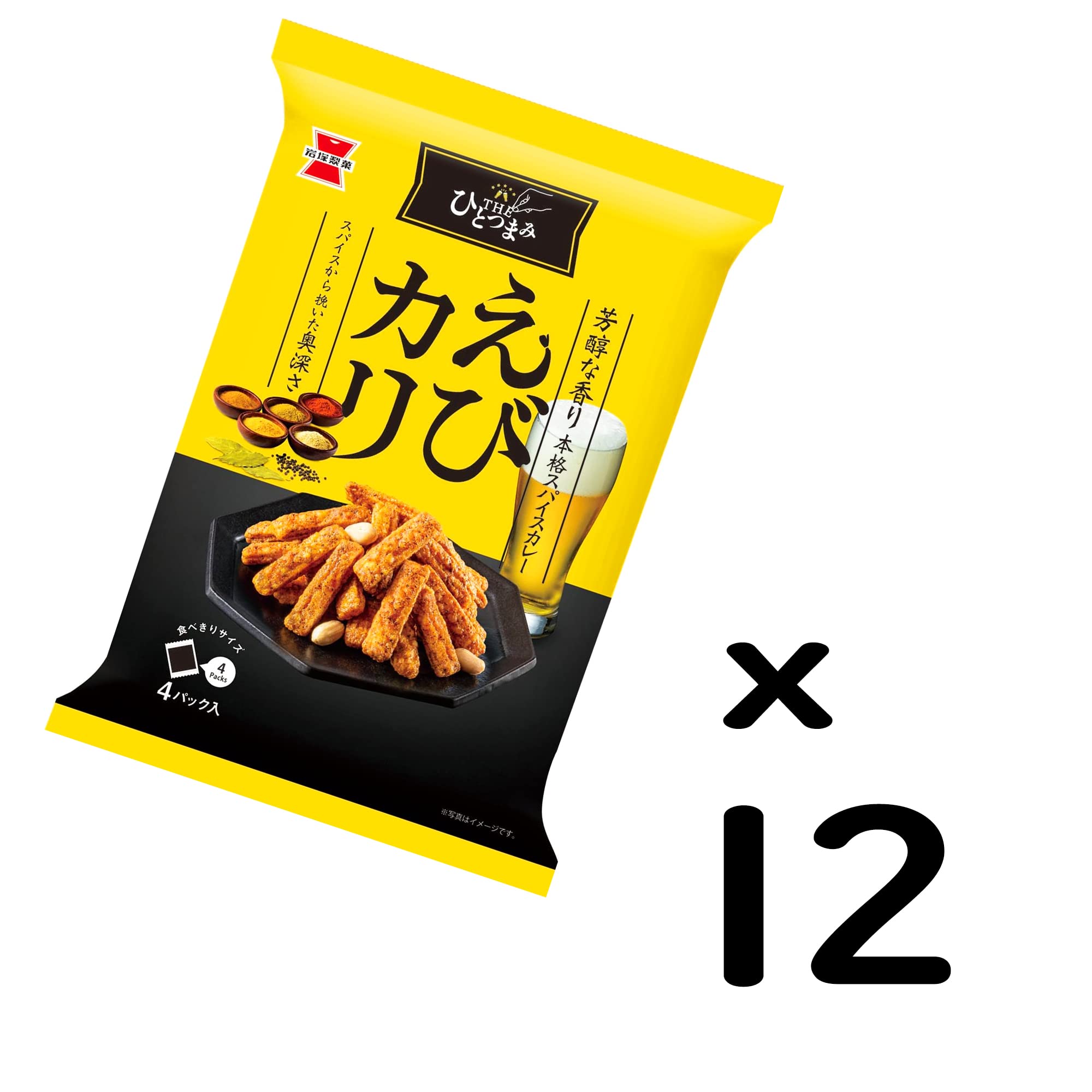 Amazon.co.jp: 岩塚製菓 THEひとつまみ えびカリ 80g×12袋 : 食品