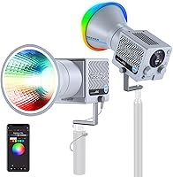 Vista 1 de NEEWER Luz de video LED RGB portátil de 60W Luz de mano de relleno, control APP/2.4G/Panel 18 escenas 8700Lux/1m 2700-6500K CRI97+ Regulable COB