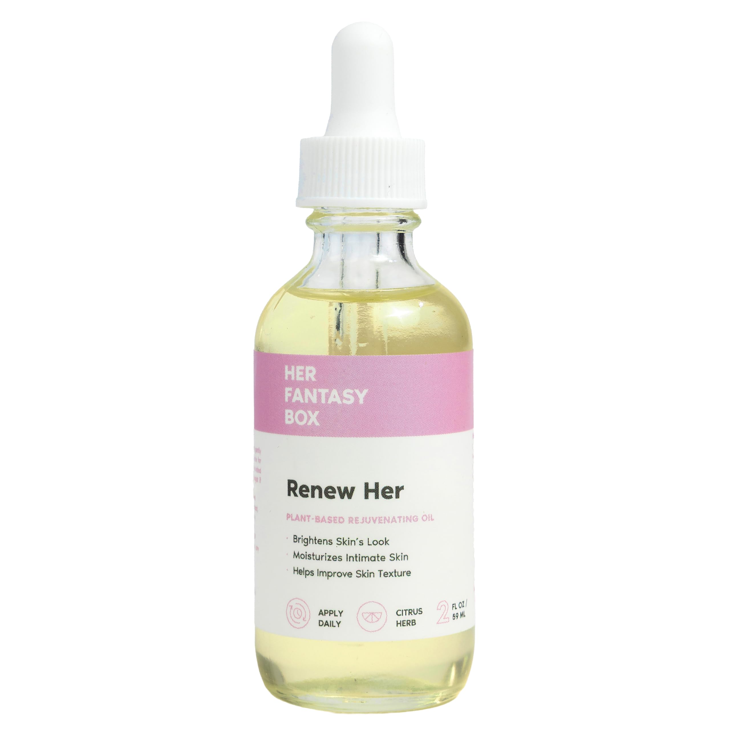 Her Fantasy Box Renew Her | Natural Rejuvenating Yoni Oil for Dark Spots, Ingrown Hair, and Skin Brightening - Nourishing, Moisturizing Formula for All Skin Types